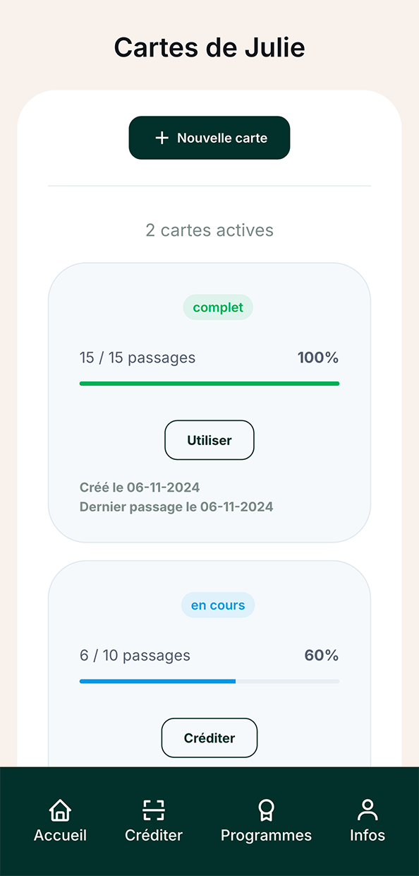 App screen